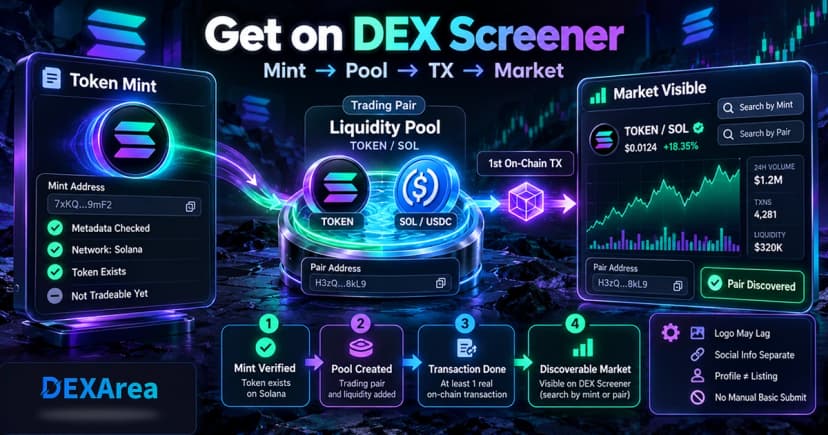 How to Get Your Solana Token on DEX Screener