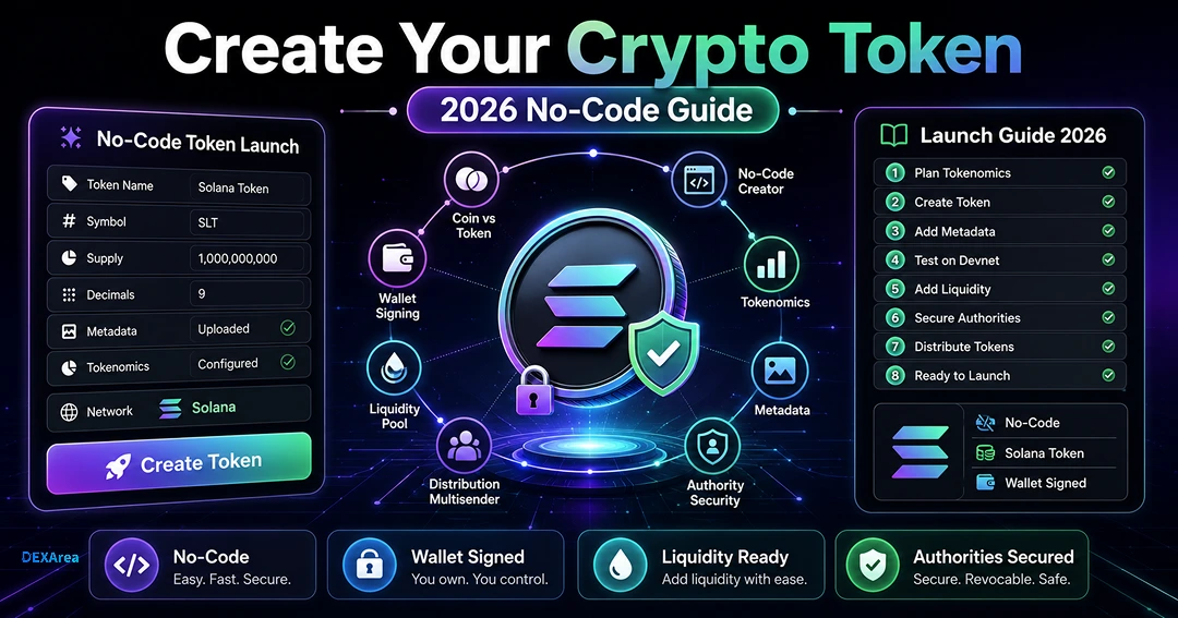 How to Create Your Own Cryptocurrency Token in 2026: No-Code, Solana ...