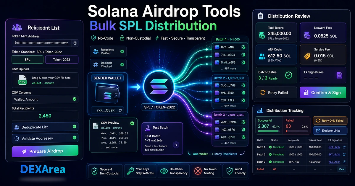 Complete Guide to Solana Airdrop Tools: Free Bulk Token Distribution ...