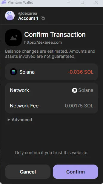 Wallet Confirmation Prompt for Account Freezing Wallet Confirmation Prompt