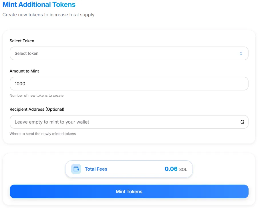 Token Minter Interface