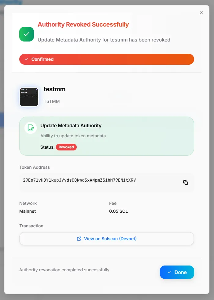 Make Immutable Result Modal